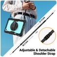 thumbnail image 7 of Case for Samsung Galaxy Tab S11 2025 with Screen Protector, 360 Degree Rotating Kickstand Hand Strap Heavy Duty Shockproof Cover with Shoulder Strap, Sky Blue PC, 7 of 7