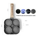 thumbnail image 3 of Kuroiy Omelet Pan 4-Hole Nonstick Griddle | Die-Cast Aluminum | Multipurpose for Eggs Pancakes Crepes Burgers | Induction Gas Safe | Stay-Cool Handle | Oven Dishwasher Safe | 1 Unit, 3 of 9