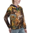 thumbnail image 6 of Haiem Cute Cow Sunflower Crown A for Women's Fashion Hoodies & Sweatshirts with Kangaroo Pocket,Hooded Sweatshirt with Eye-catching Drawstrings-XX-Large, 6 of 7