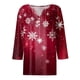 thumbnail image 5 of Fiudx Ofertas Del Día Blusa de Manga 3/4 Corta Estampada a La Moda para Mujer, Blusa Informal con Cuello Redondo, 5 of 5
