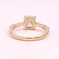 thumbnail image 3 of Cora Jewellery 2.15CT Cushion Cut Moissanite Solitaire Engagement Ring For Women, 18K Rose Gold, 3 of 5