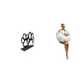 thumbnail image 1 of Servilletero de hierro,Soporte para servilletas con forma de pata,color negro,Dispensador de toallas de papel,soporte para pañuelos de papel independiente,Figura de estatua de arte,Estatua de, 1 of 8