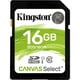 Kingston Canvas 16GB SDHC Class 10 Memory Card (SDS/16GBCR) – image 2 sur 2