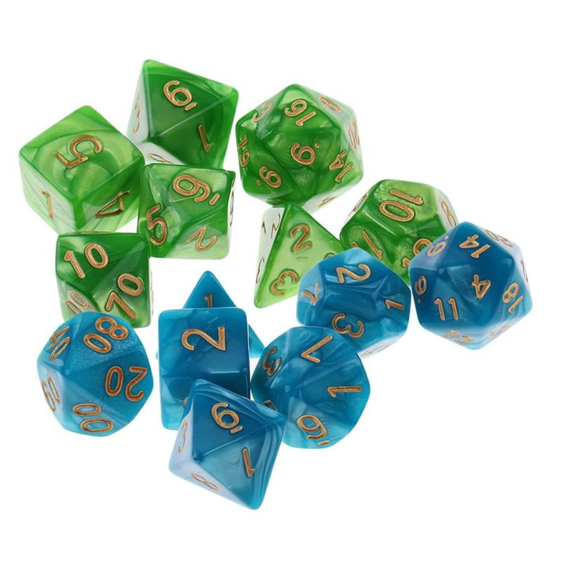 14Pcs Polyhedral D4-D20 Dices Numberal for   Party Fun Toys 
