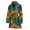 2, variant on Rainbow Diagonal Lines Pattern Women Bathrobe One Size Univeral Fits, Rainbow Colorful Fashion Lightweight Plush Fleece Long Robe For Women