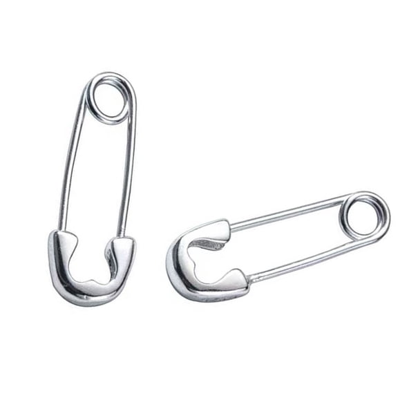 Old Aesthetic Silver Mixture Security Pin Earrings Unisex Outsider Rock Dirt Jewelry For EMOTIONAL Fashion Enthusiasts