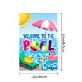 thumbnail image 4 of Amhnf Welcome To The Pool Summer Beach Scene Garden Flag For Home Outdoor Garden Yard Decor 12x18 inch, 4 of 5