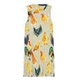 thumbnail image 3 of Funny Chicken Roosters Spring Summer Dresses for Women Fashion T-shirt Dress Casual Sleeveless Loose Sundress with Pockets, 3 of 5