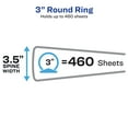 thumbnail image 3 of Avery Standard View Binder, 3" Round Rings, White Binder (05741), 3 of 9