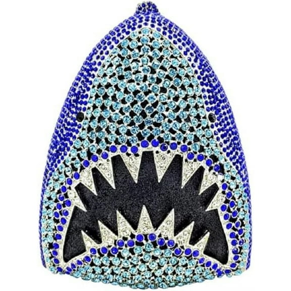 MASWLM Women Cute Shark Head Evening Clutch Bag Rhinestones Sparkling evening Handbag for Wedding Prom Party