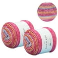 thumbnail image 4 of Generic Cotton-Blend Acrylic Gradient Red and Purple Yarn, 200g, 2 Rolls, 4 of 6