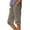 Gray-2, variant on Buigttklop Summer Bermuda Shorts for Women Knee Length 2024 Trendy Linen Shorts Lightweight Casual Beach Short Pants with Pockets