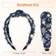 thumbnail image 5 of Diadema de mujer con nudos de cristal perlado Unique Bargains Estilo clásico y casual Diadema para mujeres Azul profundo 5.24"x1.97", 5 of 7
