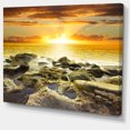 thumbnail image 2 of Beautiful Orange Sundown Beach - Seashore Canvas Art Print, 2 of 4