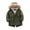 Green, variant on Esaierr Boys Girls Winter Cotton Jackets Hooded Thicken Fleece Coats for Kids Baby,2-7T Toddler Mid Length Leisure Zipper Warm Cotton Outwear