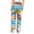 thumbnail image 3 of Sigee Rainbow Animals on Noah's Ark Print Women's Soft Pajama Pants - Breathable and Comfortable Lounge Sleep Bottoms with Elastic Waistband and Pockets-Large, 3 of 9