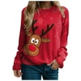 thumbnail image 3 of larppty Vintage Christmas Sweatshirts for Women Long Sleeve Vintage Santa Claus Shirts Fashion Christmas Holiday Tops (Gold, XXL), 3 of 6