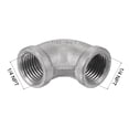 thumbnail image 2 of Unique Bargains 1/4 NPT Female Thread 90 Degree Elbow Pipe Fitting 304 Stainless Steel, 2 of 5