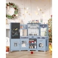 thumbnail image 4 of LAZY BUDDY Pretend Play Corner Kitchen, Ultimate Interactive Wooden Kids Kitchen Playset with Cooking Accessories, Gift for Toddler Ages 3+, 4 of 10