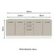 thumbnail image 3 of Kit Gabinete Bajo Almacenamiento Garaje Madesa 200cm, 3 of 10
