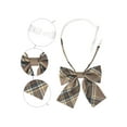 thumbnail image 3 of INSPIRE CHIC Women's Pre-tied Bowties Adjustable Colorful Plaid Tartan Checked Bow Ties for Costume Brown, 3 of 6