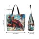 thumbnail image 5 of Disketp Beautiful Red Train Hot Air Balloon Bolsa Tote Estampada para Mujer, Bolso de Hombro y de Mano para Compras y Viajes, 5 of 8