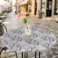thumbnail image 6 of Grey Navy Blue Tree Round Tablecloth for 45-54 Inch Tables,Fitted Table Cover with Elastic Edge,Country Rustic Botanical Branch Waterproof Outdoor Table Cloth Protector for Patio Garden Dinner Picnic, 6 of 9