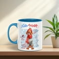 thumbnail image 5 of Hello Winter Vizsla Smiling in Red Scarf Hat Welcome Christmas 11oz Accent Two-tone Mug Vizslas Dog Lover Gifts Idea Coffee Tea Cup - 00017, 5 of 5