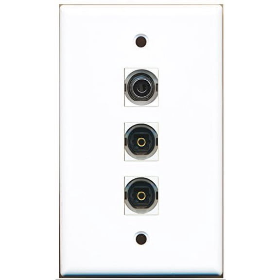 RiteAV - 2 Port Toslink and 1 Port 3.5mm Wall Plate