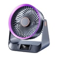 thumbnail image 2 of Ventilador de escritorio con temporizador, carga USB, refrigeración rápida silenciosa, sincronización inteligente, circulador de aire portátil de 5 Gris, 2 of 9
