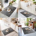 thumbnail image 4 of Entryway Rug 2'x3', Daisy Butterfly Kitchen Runner Rugs Non-Slip Carpet Mats, Spring Floral Butterflies Grey Modern Art Bedside Rugs Runners Washable Floor Carpet for Bathroom Laundry Room, 4 of 8