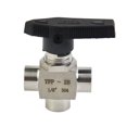 thumbnail image 3 of 3 Way Ball Valve 304 Stainless Steel Bspp Female Thread Valve For Water, 3 of 9