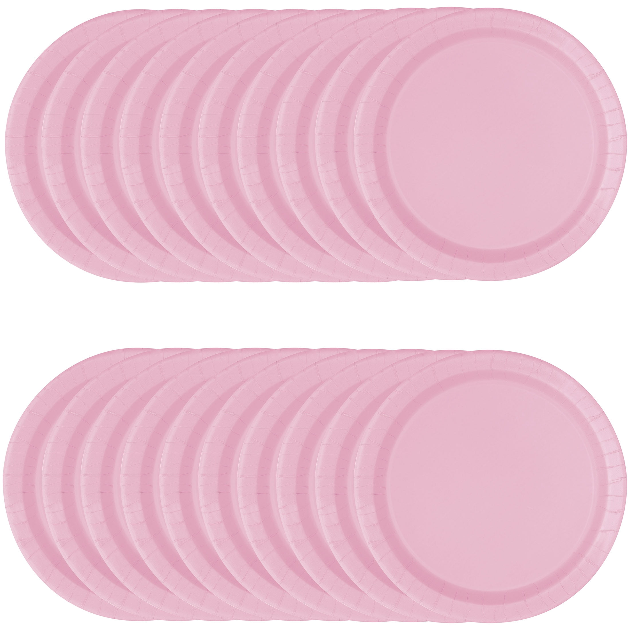 Disposable Paper Plates, 9", Light Pink, 20 Pieces, by Way To Celebrate