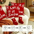 thumbnail image 4 of Christmas Decorative Pillow Covers 18x18" Christmas European Linen Sofa Cushion Cushion Cushion Holiday Decors for Couch Bed Sofa Bedroom Living Room, 4 of 7