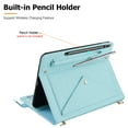 thumbnail image 7 of TECH CIRCLE Handbag Case for Galaxy Tab S10 Ultra/S9 Ultra/S8 Ultra 14.6" with S Pencil Holder,Folio Stand PU Leather Crossbody Shoulder Hand Strap Card Slots Magnetic Envelope Wallet Cover,Blue, 7 of 7