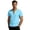 Light Blue, variant on GrmtClth Men's Color Block Stand Collar Henley T-Shirt Short Sleeve Casual Button Top Khaki 3XL