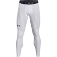 thumbnail image 1 of Leggins Under Armour HeatGear para hombre, color blanco/negro, talla XS, 1 of 5