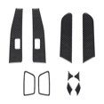 thumbnail image 2 of Real Bright Soft Car Interior Carbon Fiber Sticker Decoration10Pcs Carbon Fiber Rear Door Control Kit Cover For Toyota Tacoma Double CabAuto Car Protection Interior Accessories, 2 of 8