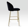 thumbnail image 3 of Silla Alta Zurich Mirel Banco Desayunador Tapizado con Asiento Suave Negro, 3 of 6