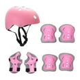 thumbnail image 4 of Casco de bicicleta para niños Juego de casco con rodilleras Guardias de muñequera de almohadillas, elegante engranaje de skateboard juego para Rosa, 4 of 8