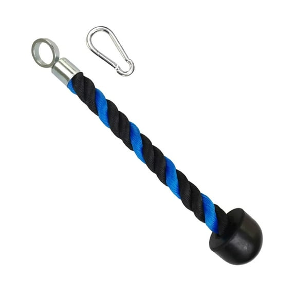 Overlord Fitness Colorful Single Grip Tricep Rope Gym Accessories Cable Attachments Blue