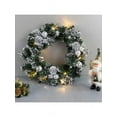 thumbnail image 3 of Christmas Wreath Xmas Garland with Battery Operated LED String Lights Decors, 3 of 4