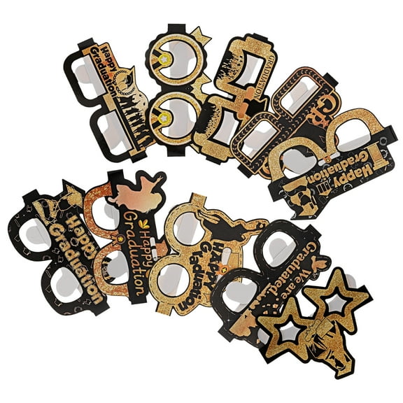 Masteelf  10 Pcs Paper Graduation Glasses Party Favors for Guests Season Decoration