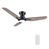 SMAAIR 52" 3 Blades Low Profile Smart Rustic Cooling Ceiling Fan with Remote Light Kit