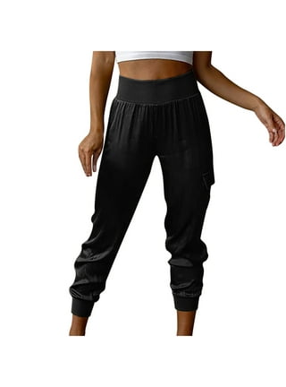 Mlqidk Womens Fleece High Waisted Sweatpants Baggy Comfy Stretch Workout  Joggers Pants Casual Flowy Yoga Pants with Pockets Gray XL