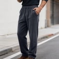 thumbnail image 2 of Yongwang Mens Big&Tall Corduroy Sweatpants Wide Leg Drawstring Elastic Waist Sweatpants Vintage Fashion Pants, 2 of 8