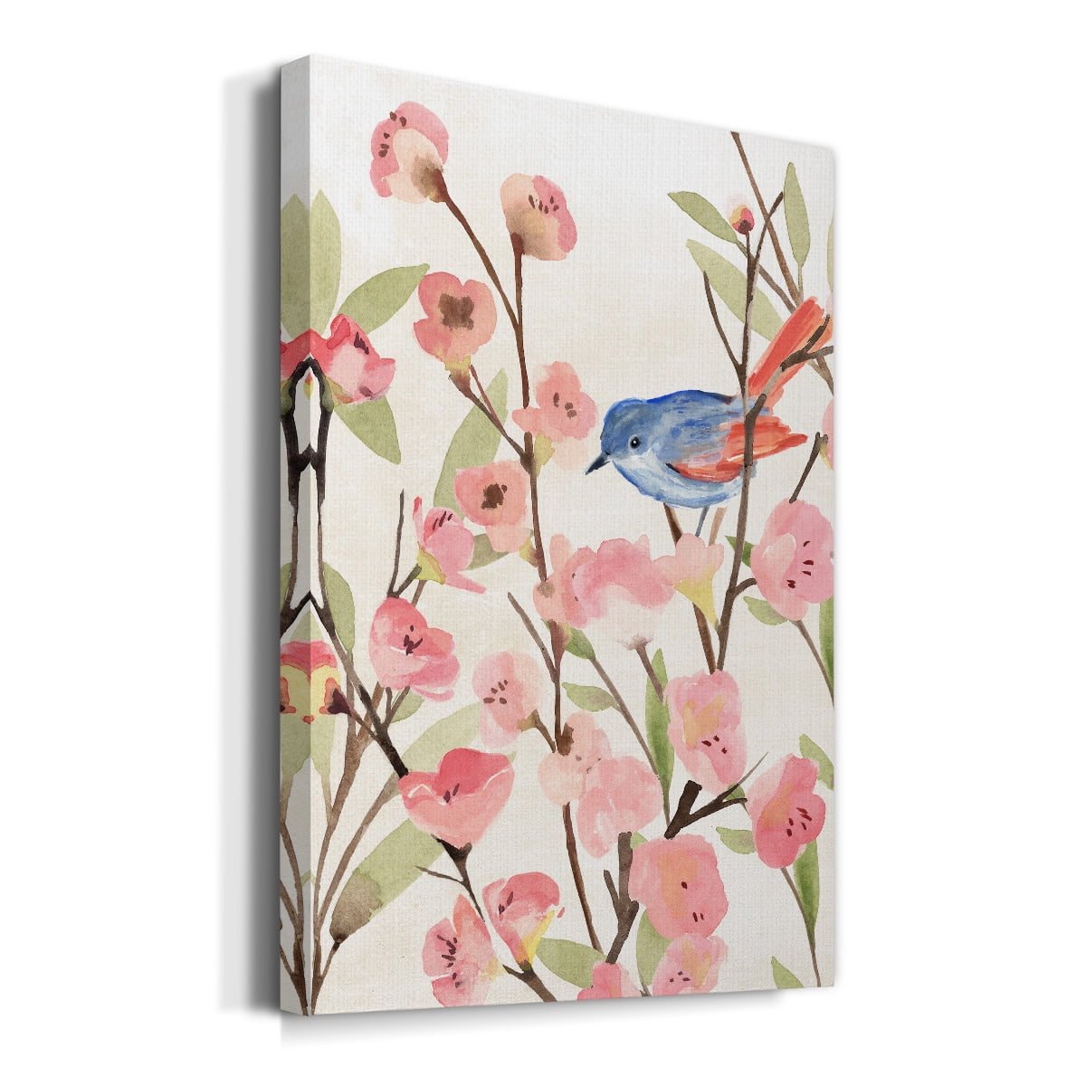 Cherry Blossom Perch II Premium Gallery Wrapped Canvas - Ready to Hang