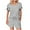 Gray, variant on WRKEKC 2 Piece Sets for Women, Summer Outfits for Women, Ladies' Summer V-Neck Casual Solid Color Short Sleeve Tops and Elastic Waist Shorts Set