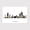 Asuncion Skyline, variant on Berlin Skyline Outline Map Canvas Print – Elegant Minimalist Wall Art – 8x12 inch