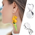 thumbnail image 3 of Monebena 3 Pairs Earring Backs for Heavy Earring, Silicone Earring Lifters for Droopy Ears, Earring Backs Replacements, Earlobe Support Backs, Heavy Earring Support, Earring Backings, Silver, 3 of 15